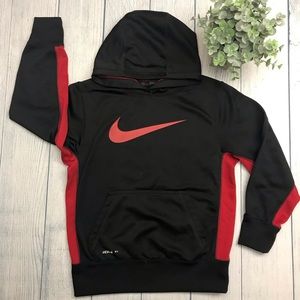 Nike ThermaFit Hoodie Sweatshirt Black Sz Small